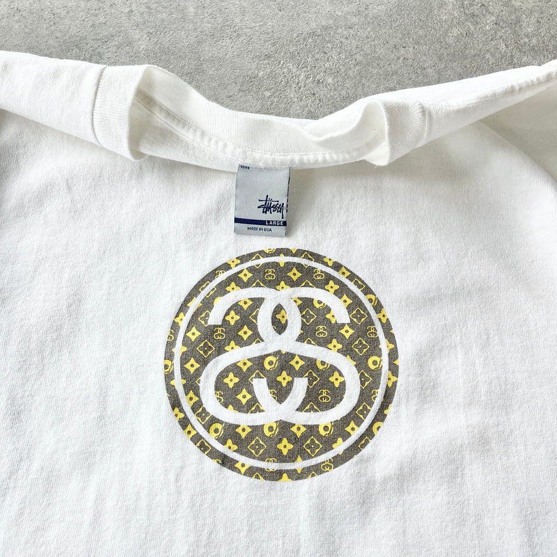 Stussy x Louis Vuitton 2000s single stitch RIP monogram t-shirt (L)