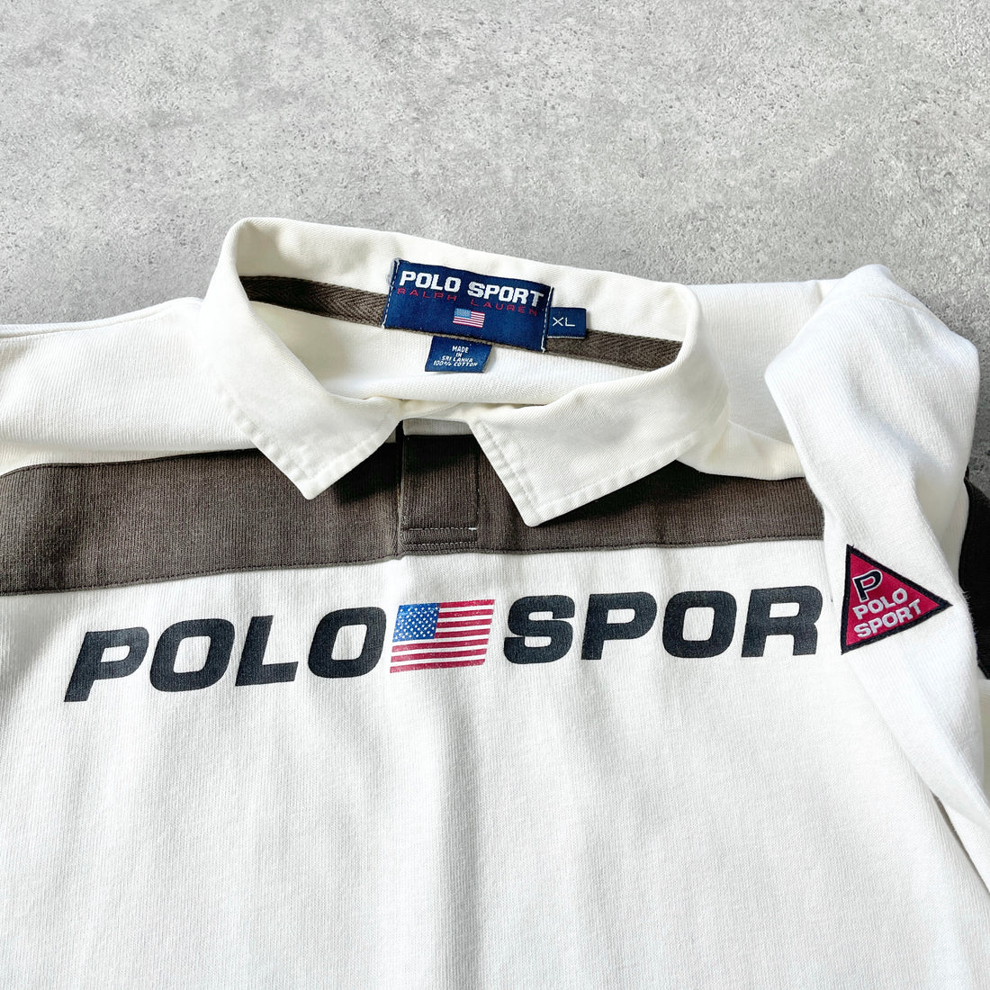 Polo Sport Ralph Lauren 1990s heavyweight embroidered sweatshirt (XL)