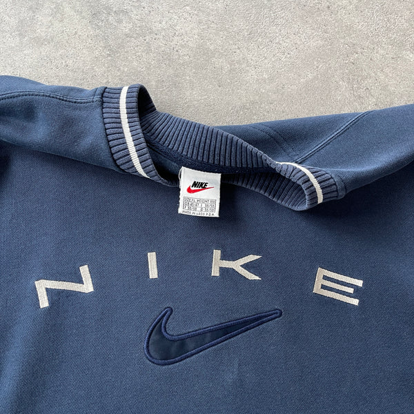 Nike RARE 1990s heavyweight embroidered spellout sweatshirt (XL)