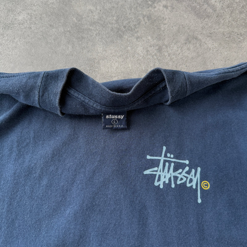 Stussy 1990s single stitch heavyweight script t-shirt (L)