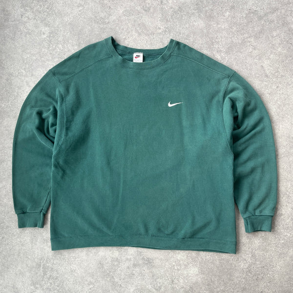 Nike RARE 1990s heavyweight embroidered sweatshirt (XL)