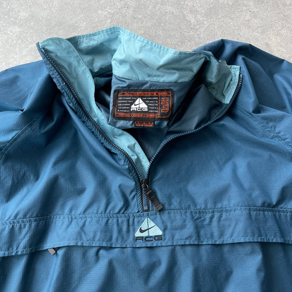 Nike ACG 1990s technical lightweight packable shell jacket (L)