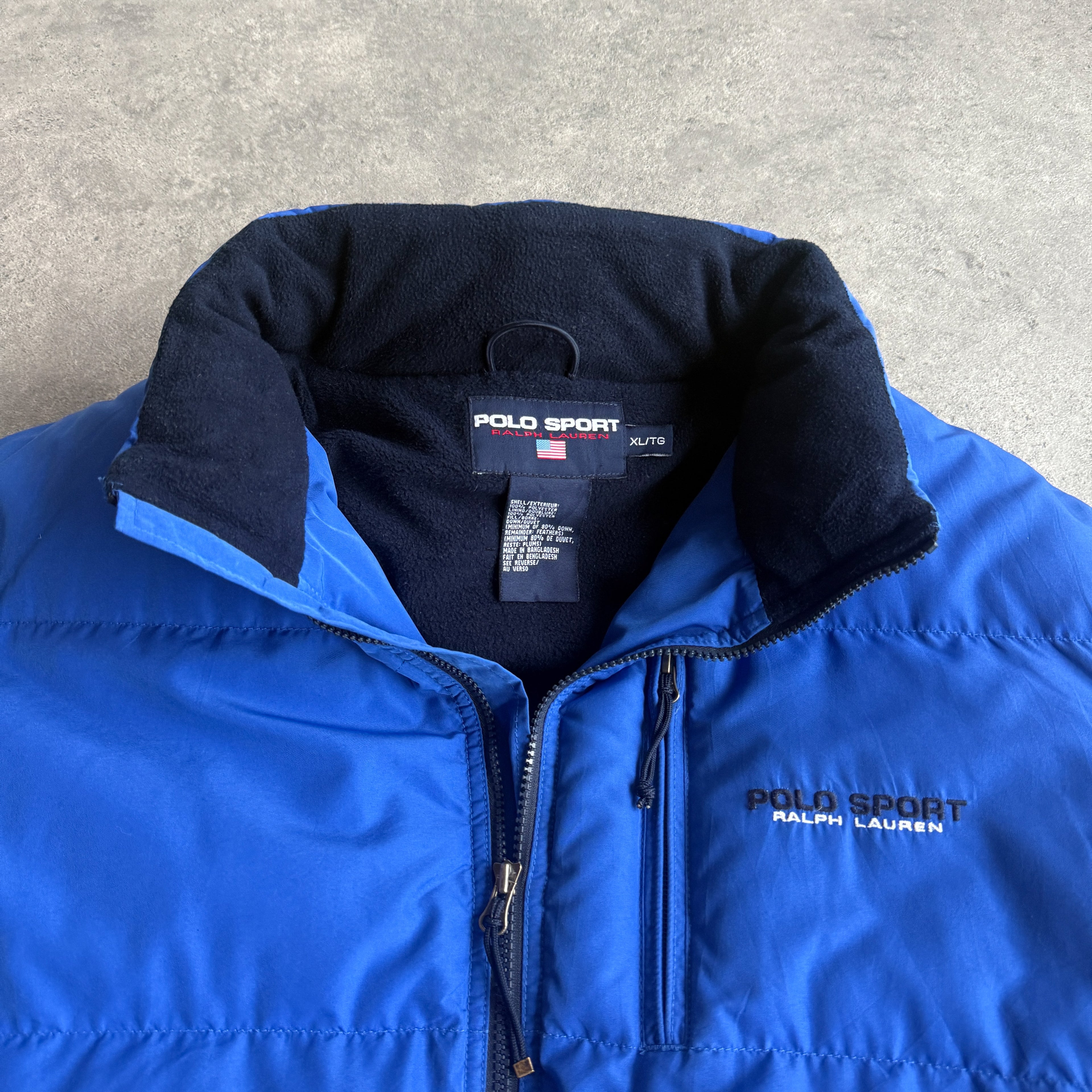 Polo Sport Ralph Lauren RARE 1990s fleece lined puffer jacket (XL)
