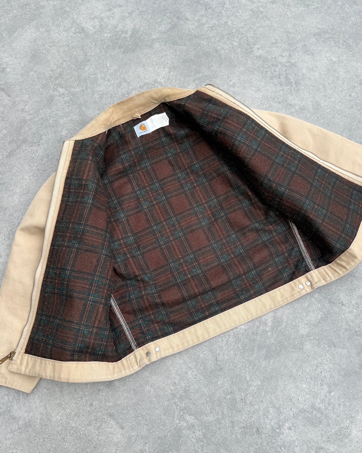 carhartt 1988 j43wet blanket lined detroit jacket, blanket lining detail