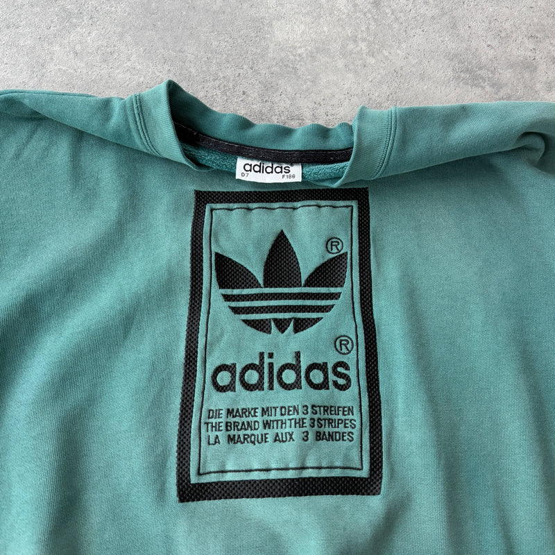 Adidas RARE 1990s heavyweight embroidered sweatshirt (L)