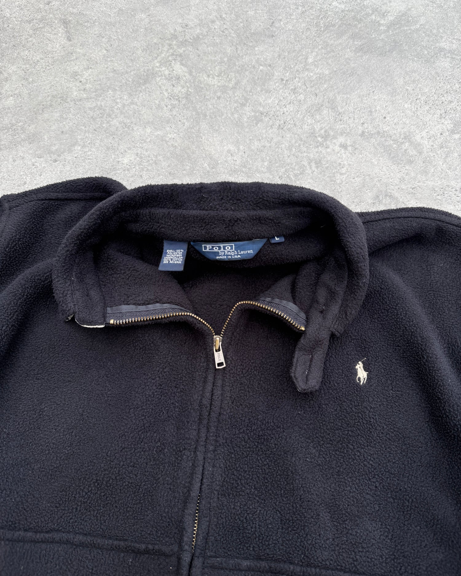 ralph lauren 1990s polartec fleece harrington jacket (l)