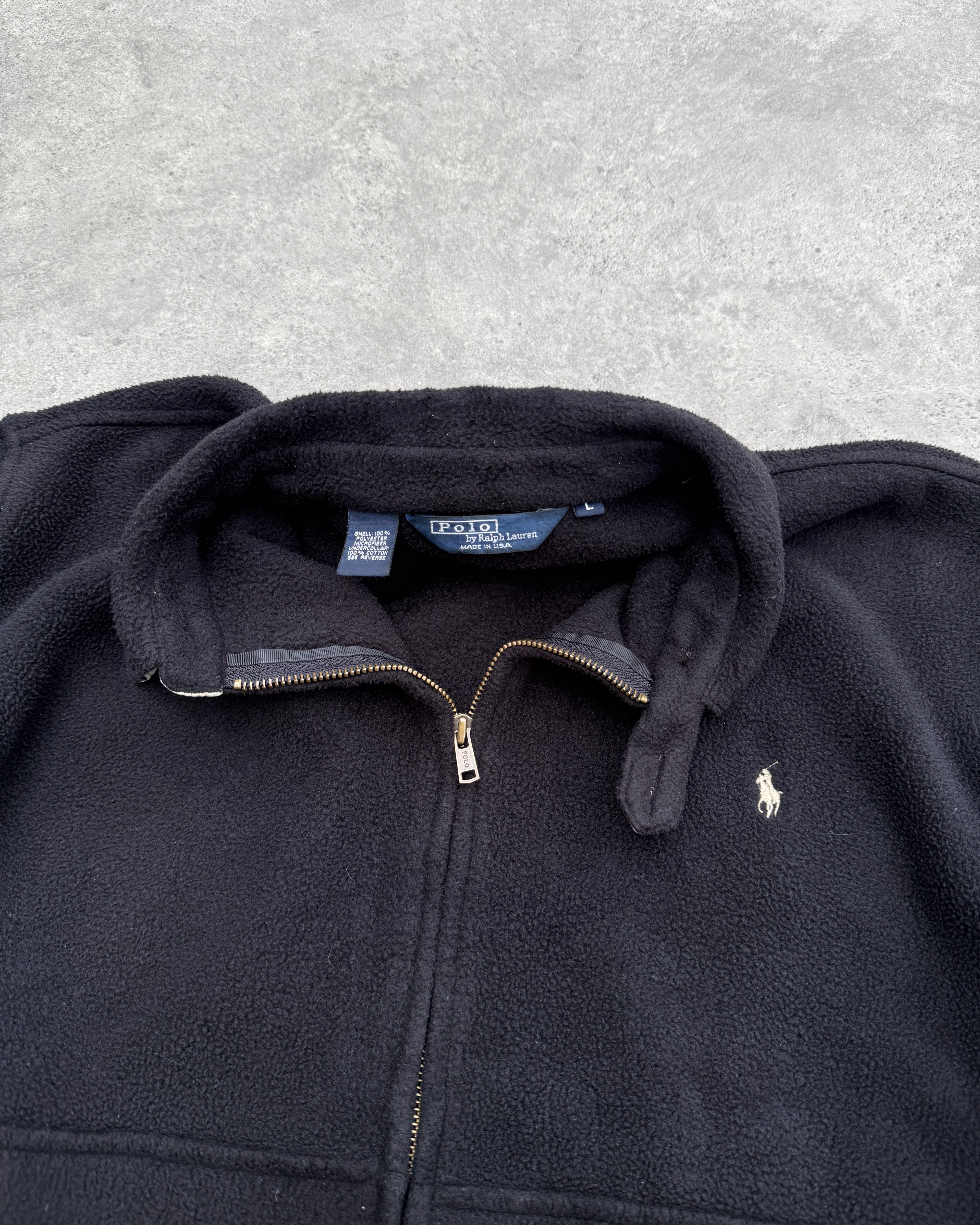 ralph lauren 1990s polartec fleece harrington jacket (l)