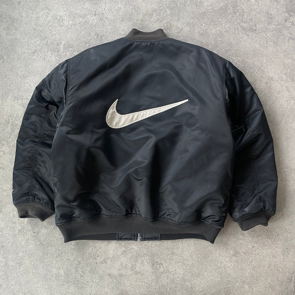 Nike RARE 1990s heavyweight padded bomber jacket (L)