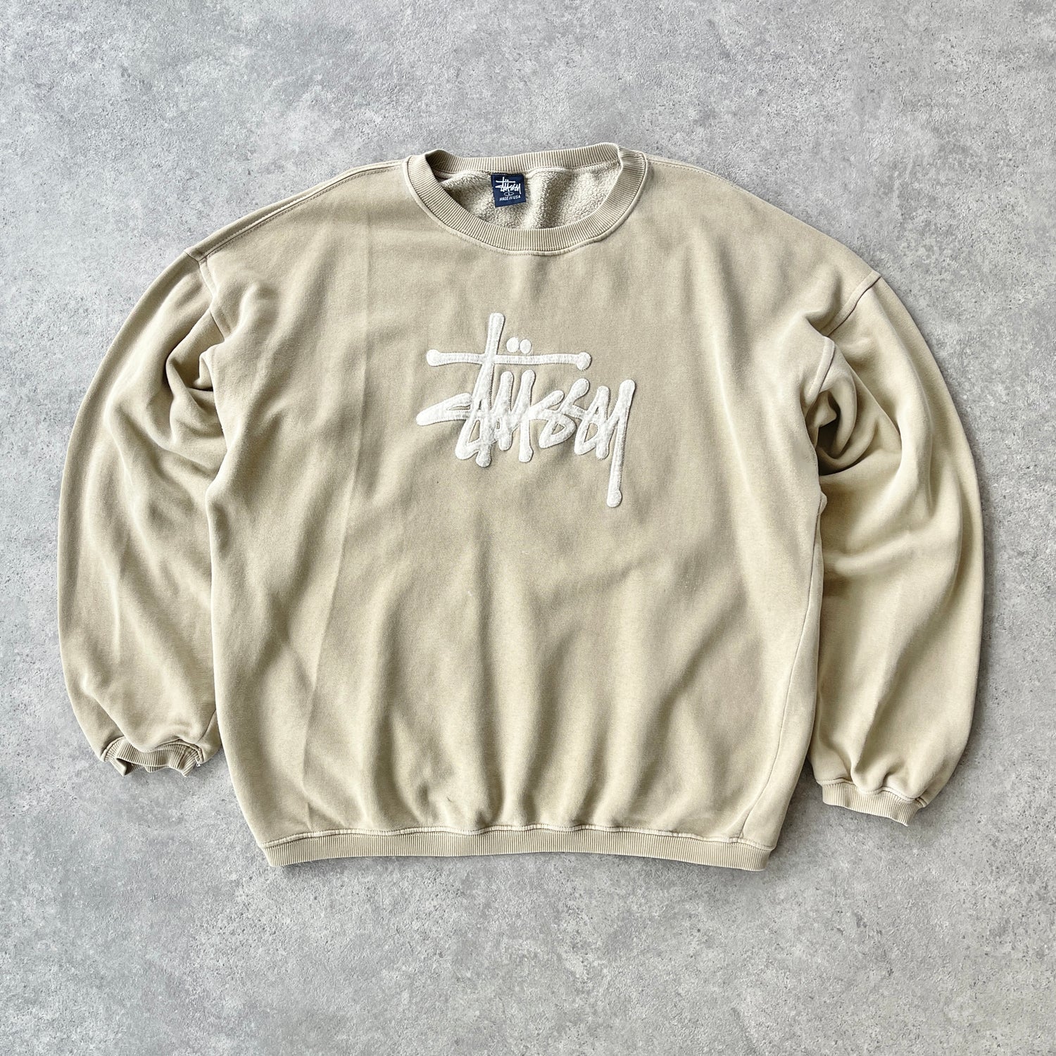 Stussy RARE 1990s heavyweight script sweatshirt (XL)