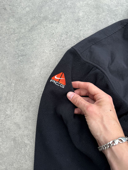 nike acg 1998 polartec fleece jacket, acg lungs logo sleeve detail