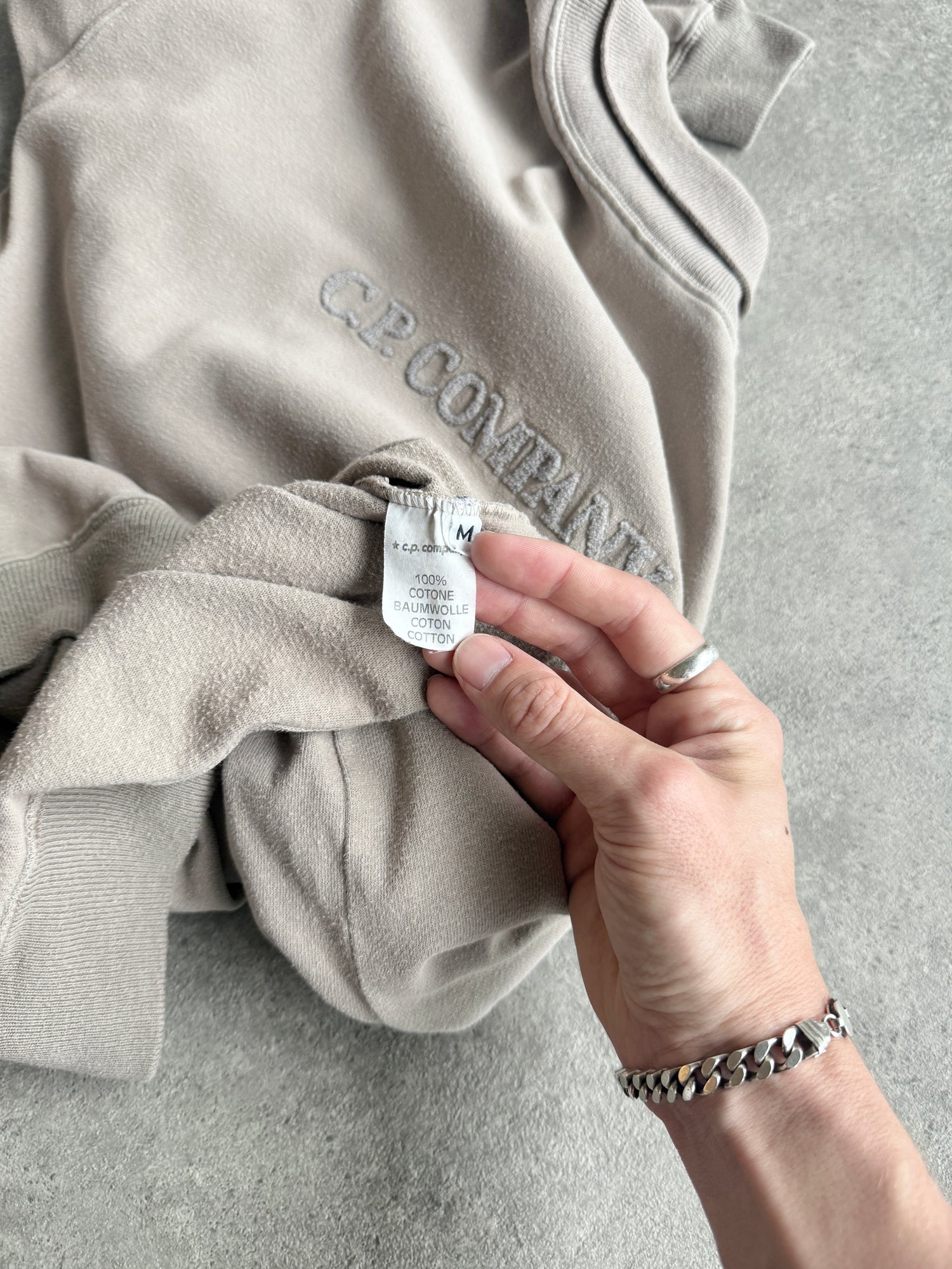 cp company 1990s roll neck spellout sweatshirt (m)