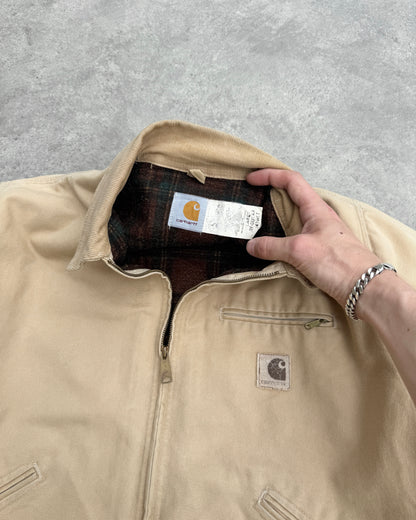 carhartt 1988 j43wet blanket lined detroit jacket, logo patch detail
