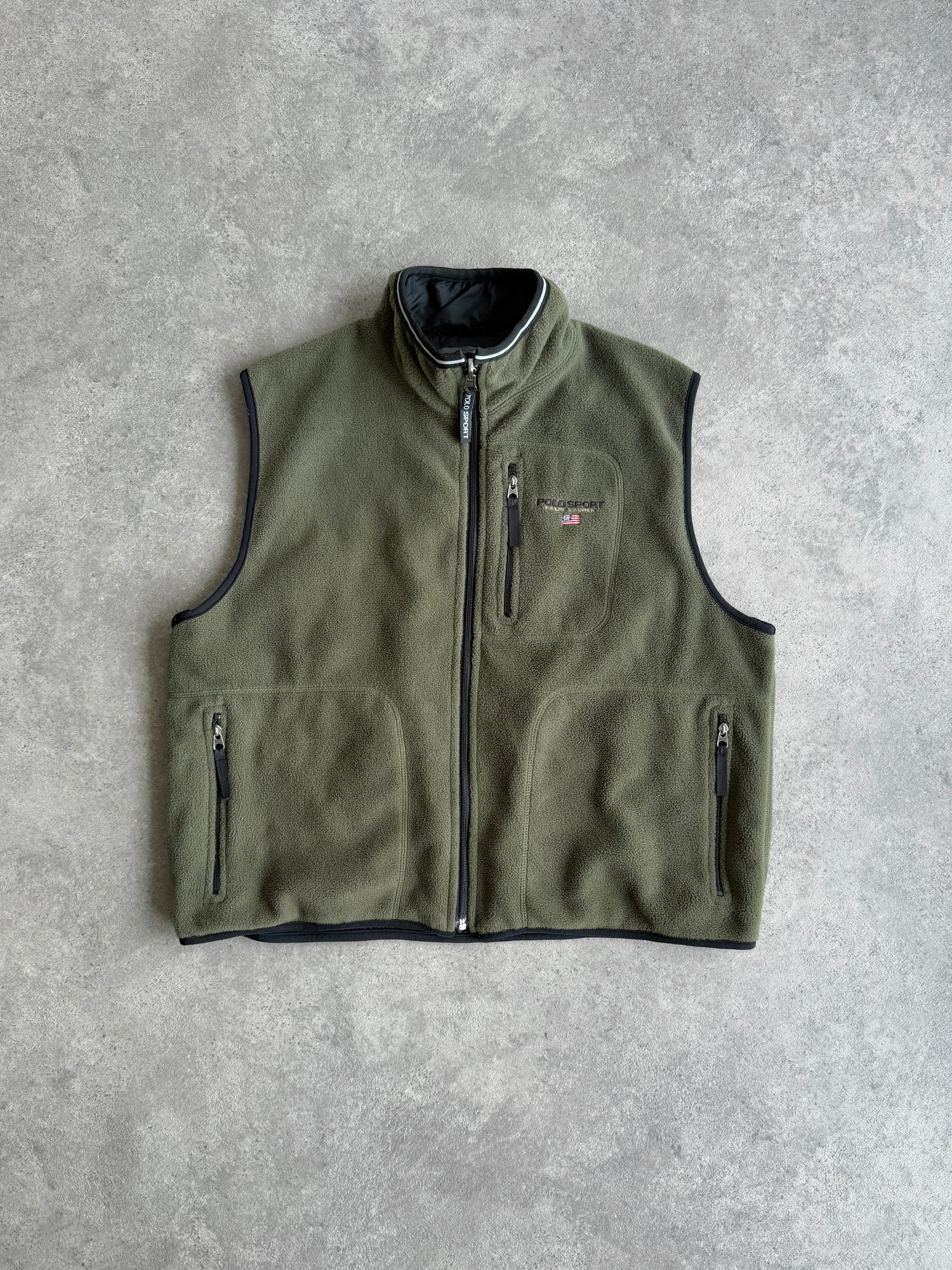 polo sport ralph lauren 1990s reversible technical fleece (m)