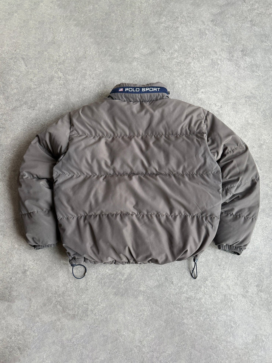 polo sport ralph lauren 1990s fleece lined puffer jacket, back view