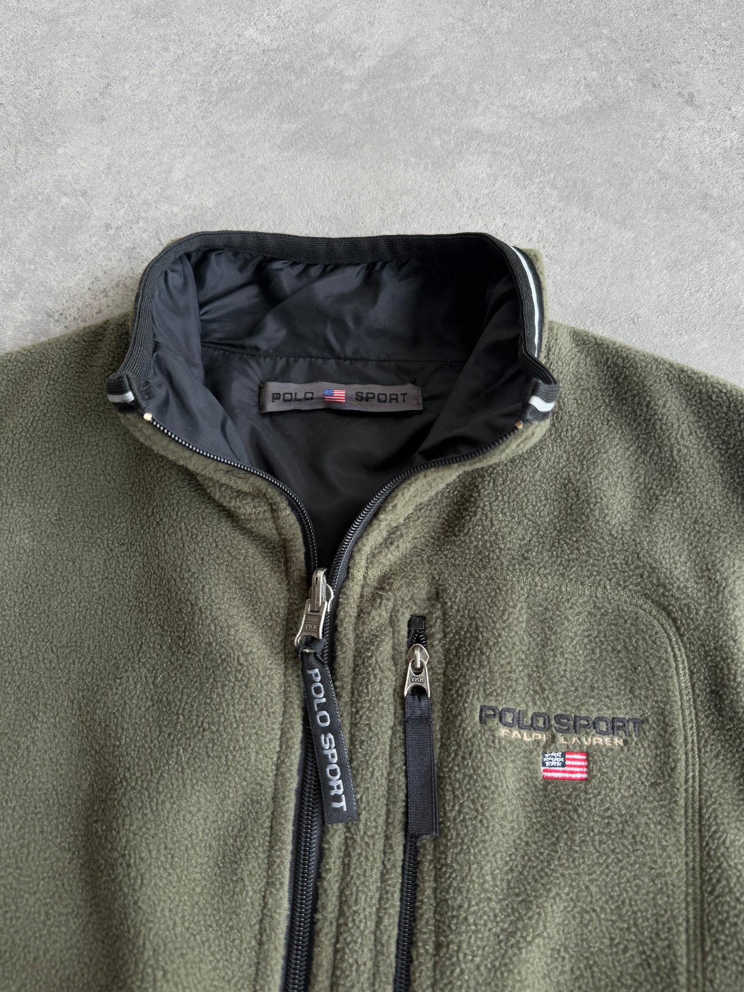 polo sport ralph lauren 1990s reversible technical fleece, nylon side back view