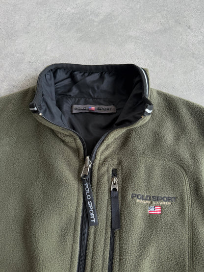 polo sport ralph lauren 1990s reversible technical fleece, nylon side back view