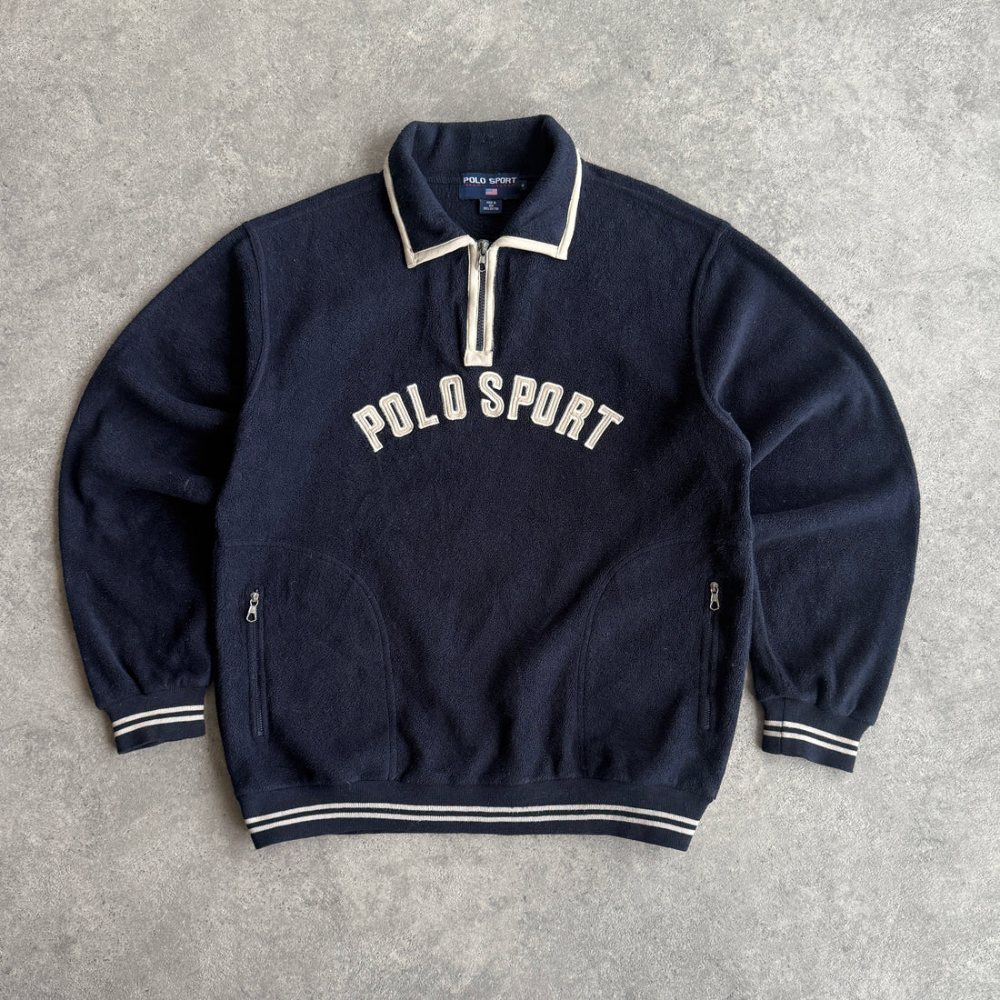 Polo Sport Ralph Lauren 1990s 1/4 zip heavyweight fleece (M)