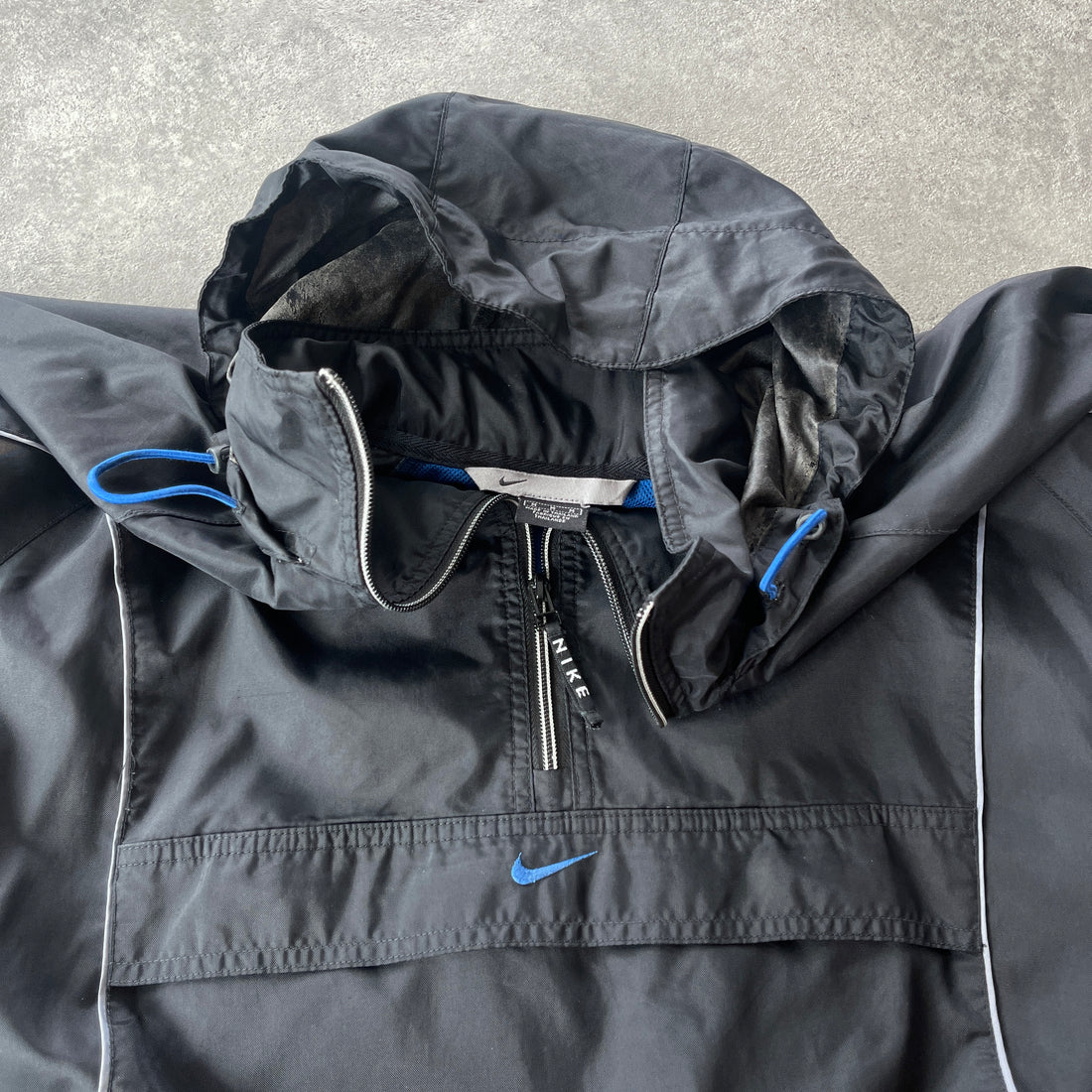 Nike 1990s 1/4 zip lightweight technical shell jacket (L)