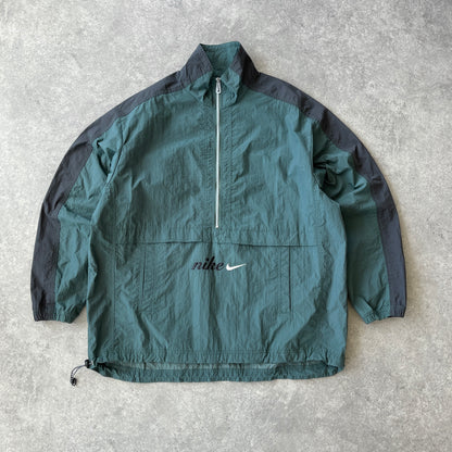 Nike Air 1990s 1/2 zip lightweight spellout shell jacket (L)