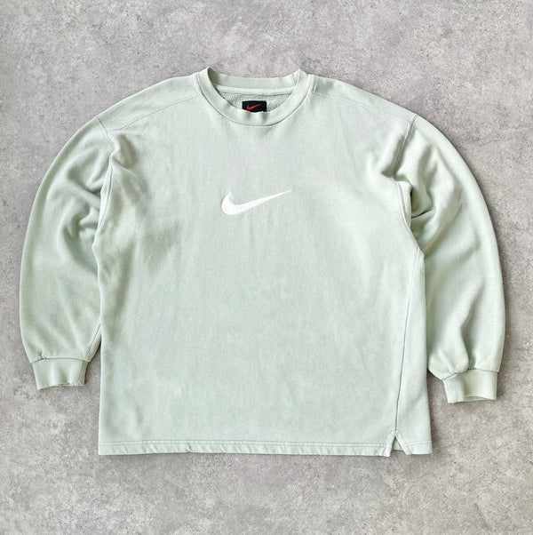 Nike RARE 1990s heavyweight embroidered sweatshirt (L)