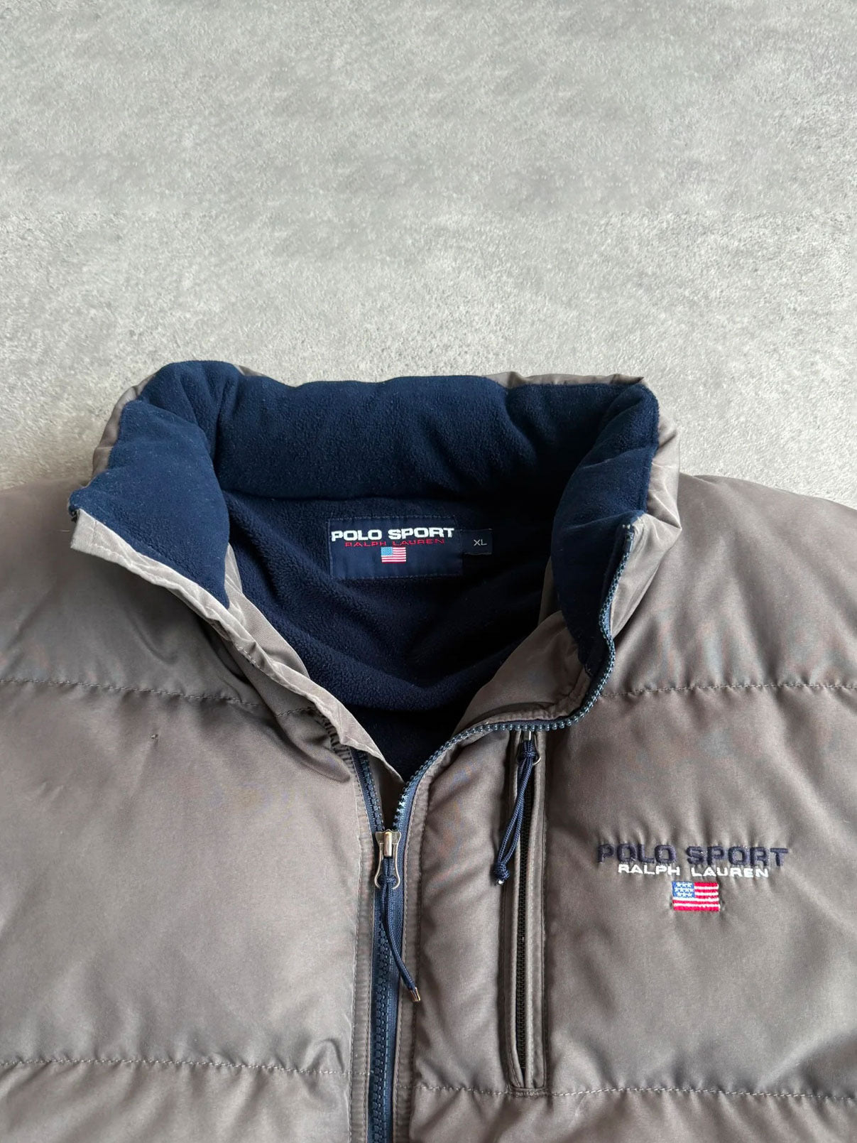 polo sport ralph lauren 1990s fleece lined puffer jacket, chest logo detail