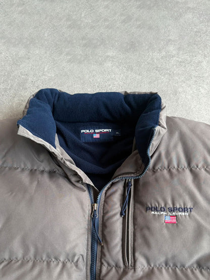 polo sport ralph lauren 1990s fleece lined puffer jacket, chest logo detail