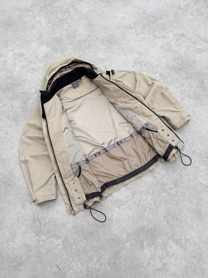 oakley software 2000s heavyweight technical waterproof jacket, ellipse logo detail