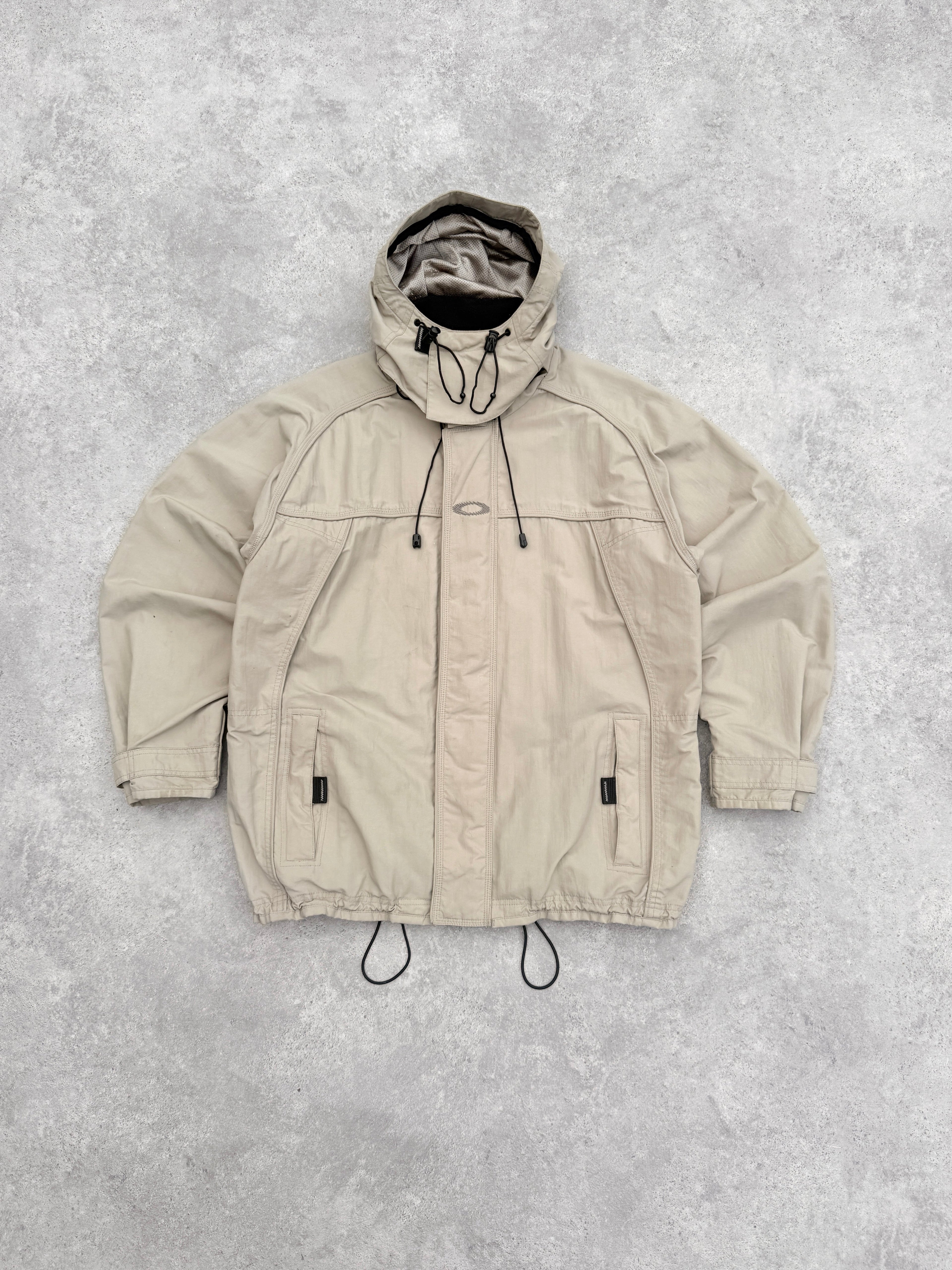 oakley software 2000s heavyweight technical waterproof jacket, front view