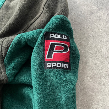 Polo Sport Ralph Lauren 1990s heavyweight 1/4 zip colour block fleece (L)