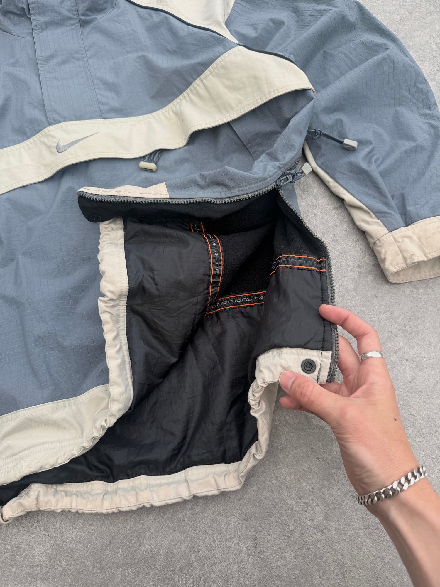 nike acg 1998 storm fit heavyweight technical pulllver jacket (xl)