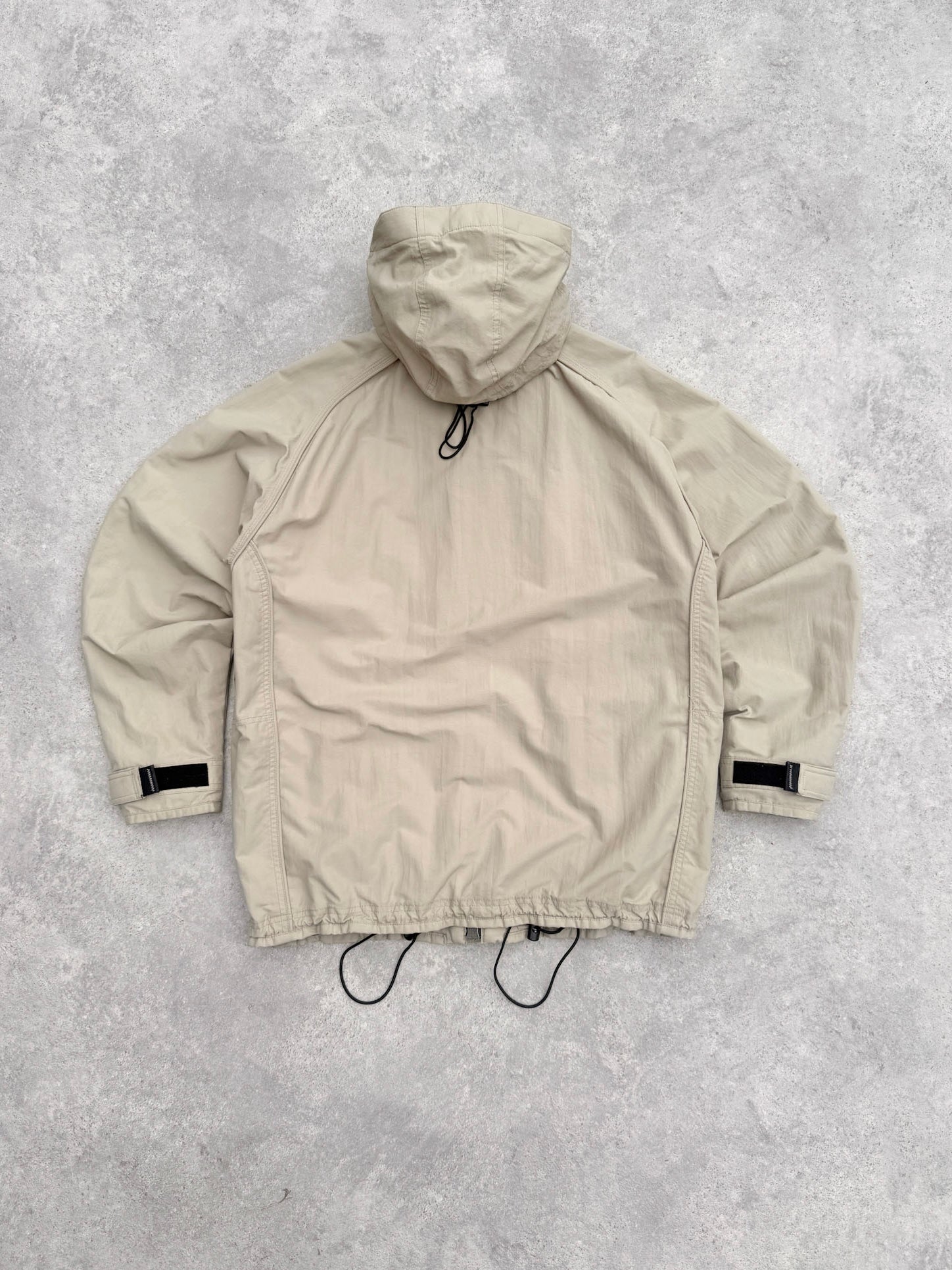 oakley software 2000s heavyweight technical waterproof jacket, hem drawcord detail