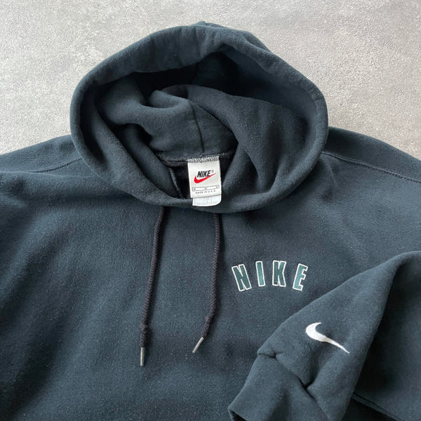 Nike RARE 1990s heavyweight embroidered hoodie (M)