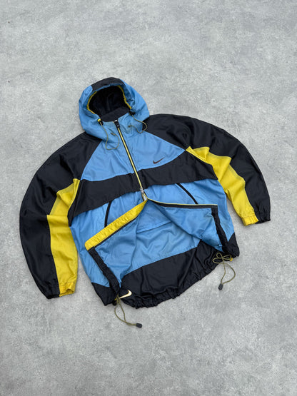 nike acg 1990s colour block packable lightweight jacket, hood detail