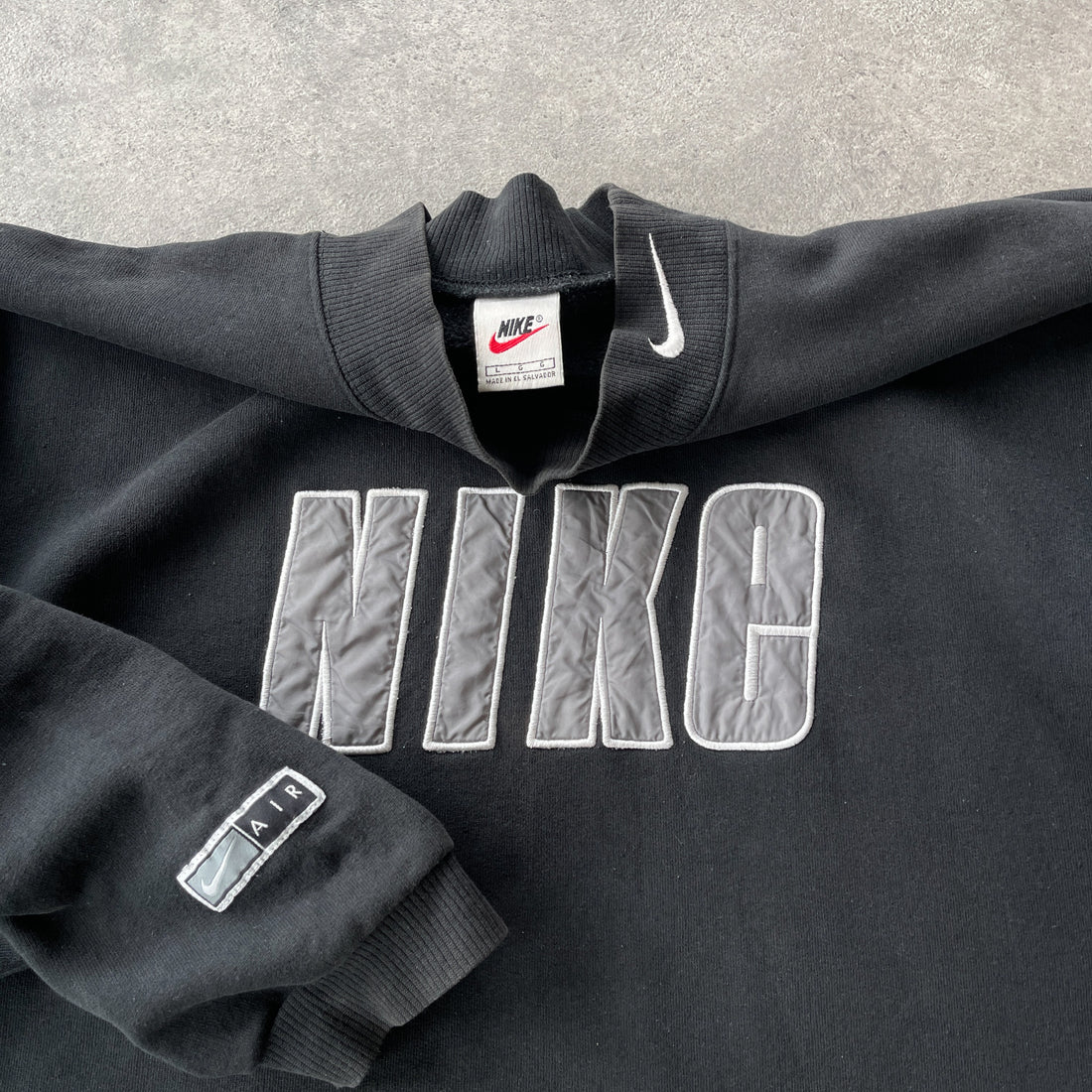 Nike Air RARE 1990s heavyweight embroidered sweatshirt (XL)