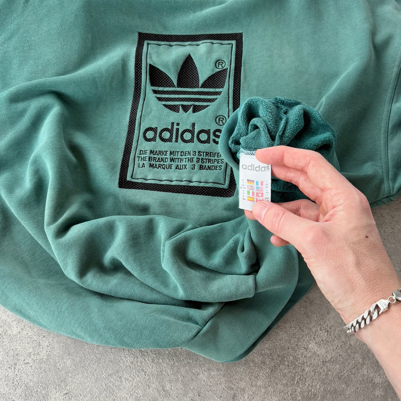 Adidas RARE 1990s heavyweight embroidered sweatshirt (L)