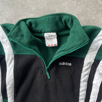 Adidas RARE 1990s 1/4 zip heavyweight colour block fleece jacket (XL)