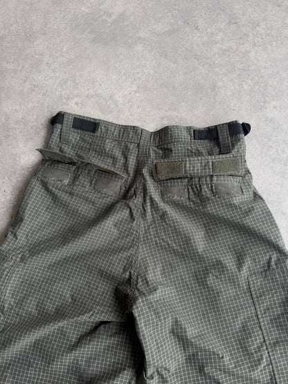 stussy 1990s technical parachute pants, velcro pocket detail