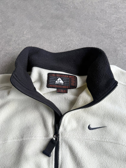 nike acg 1998 technical fleece vest jacket in cream, back view