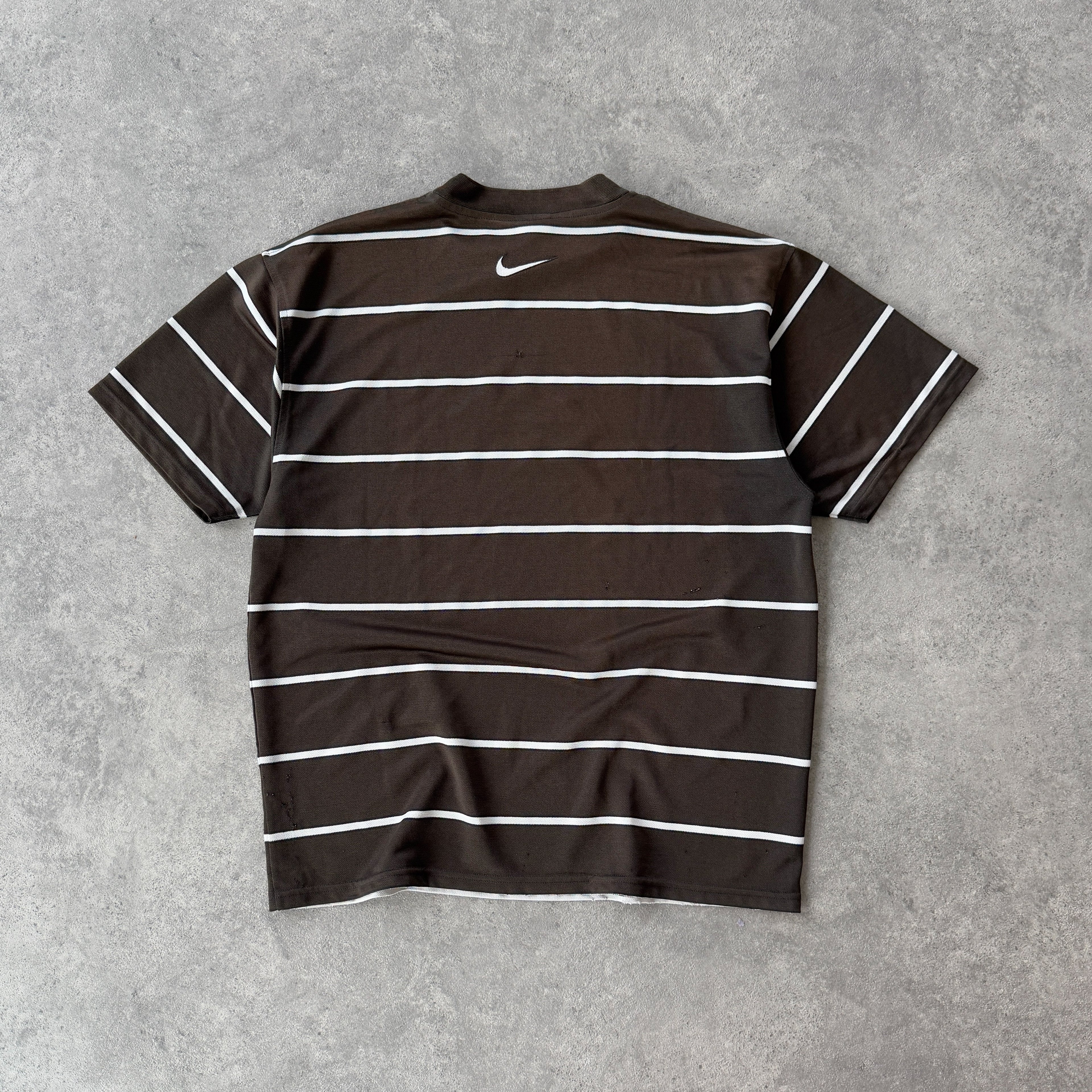 Nike RARE 1990s heavyweight striped t-shirt (L)