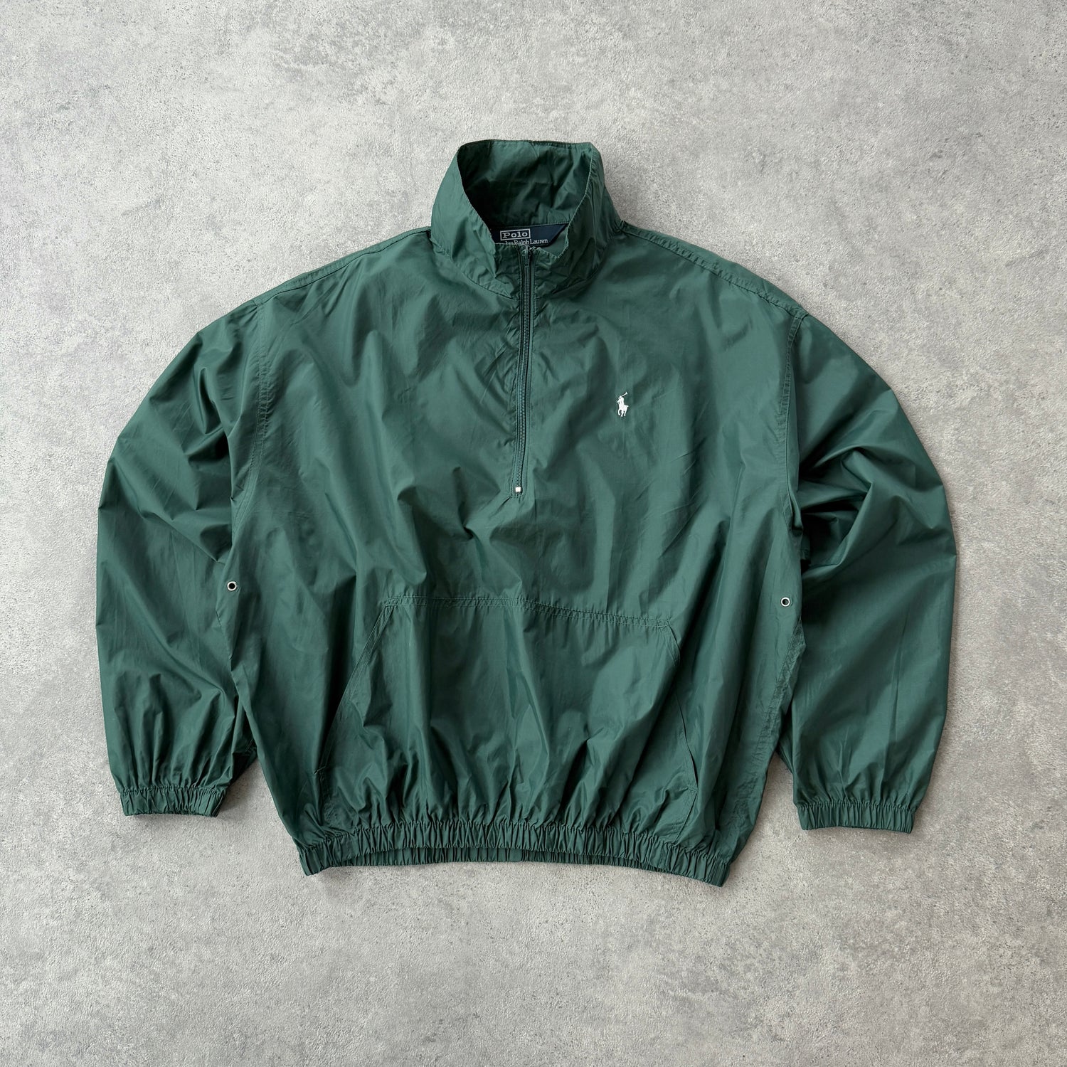 Ralph Lauren 1990s 1/4 zip lightweight waterporoof shell jacket (XL)