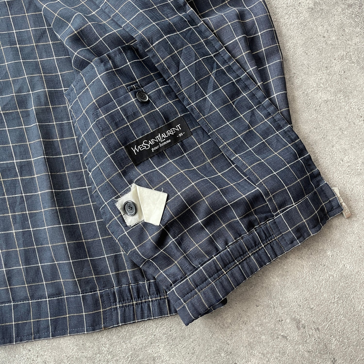 YSL 2000s lightweight check harrington jacket (M)