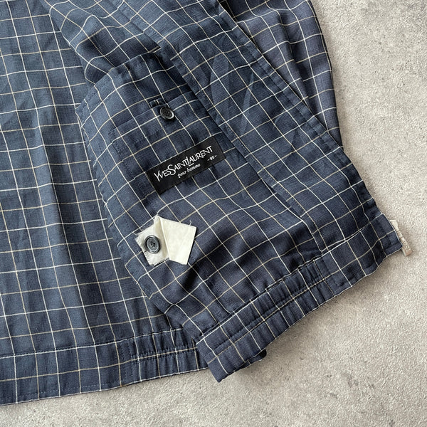 YSL 2000s lightweight check harrington jacket (M)