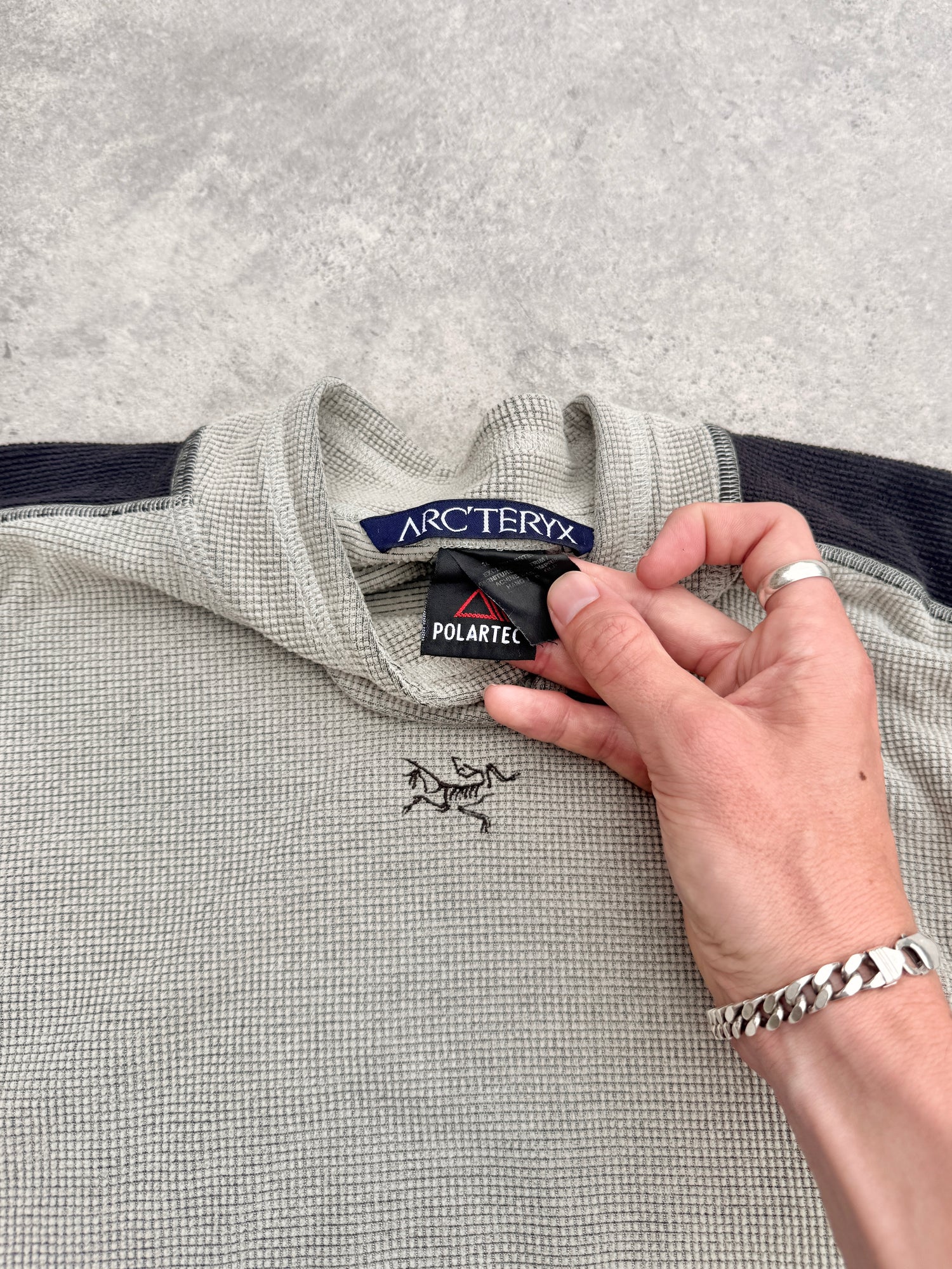 arcteryx 1998 delta lt polartec waffle knit long sleeve top (s)