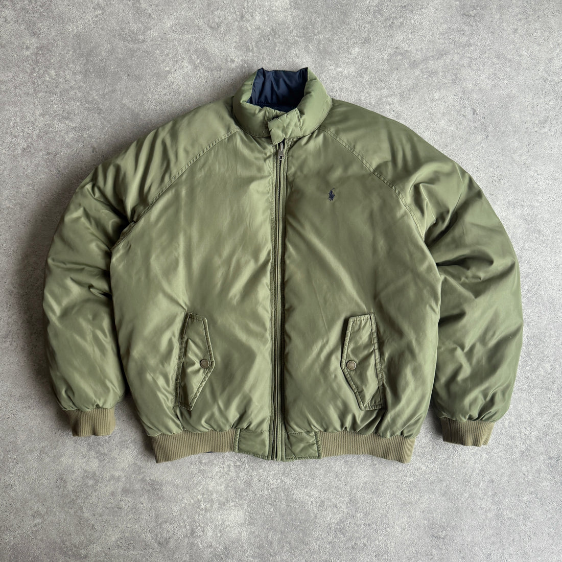 Ralph Lauren 1990s reversible down fill heavyweight puffer jacket (M)