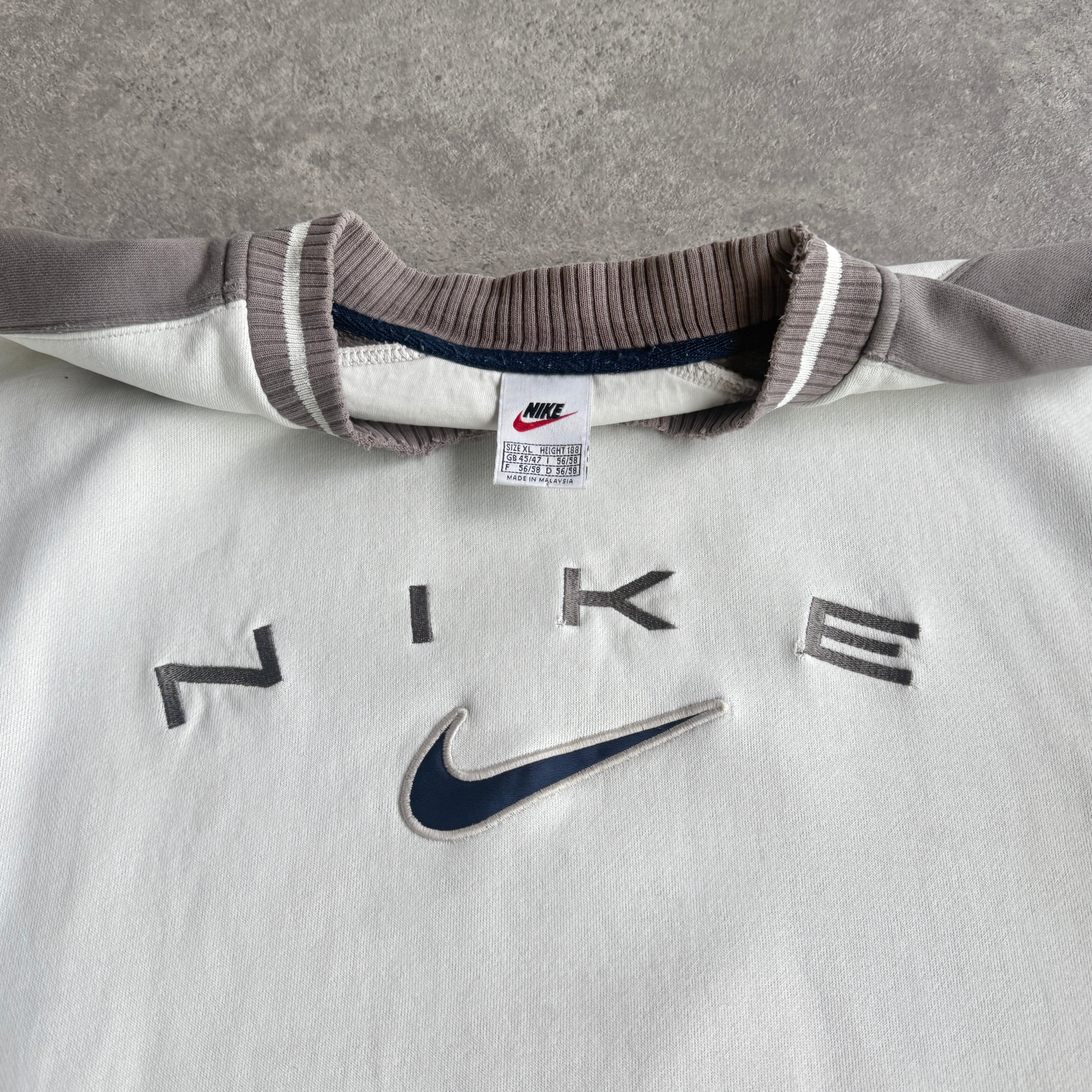 Nike 1990s heavyweight embroidered sweatshirt (XL)
