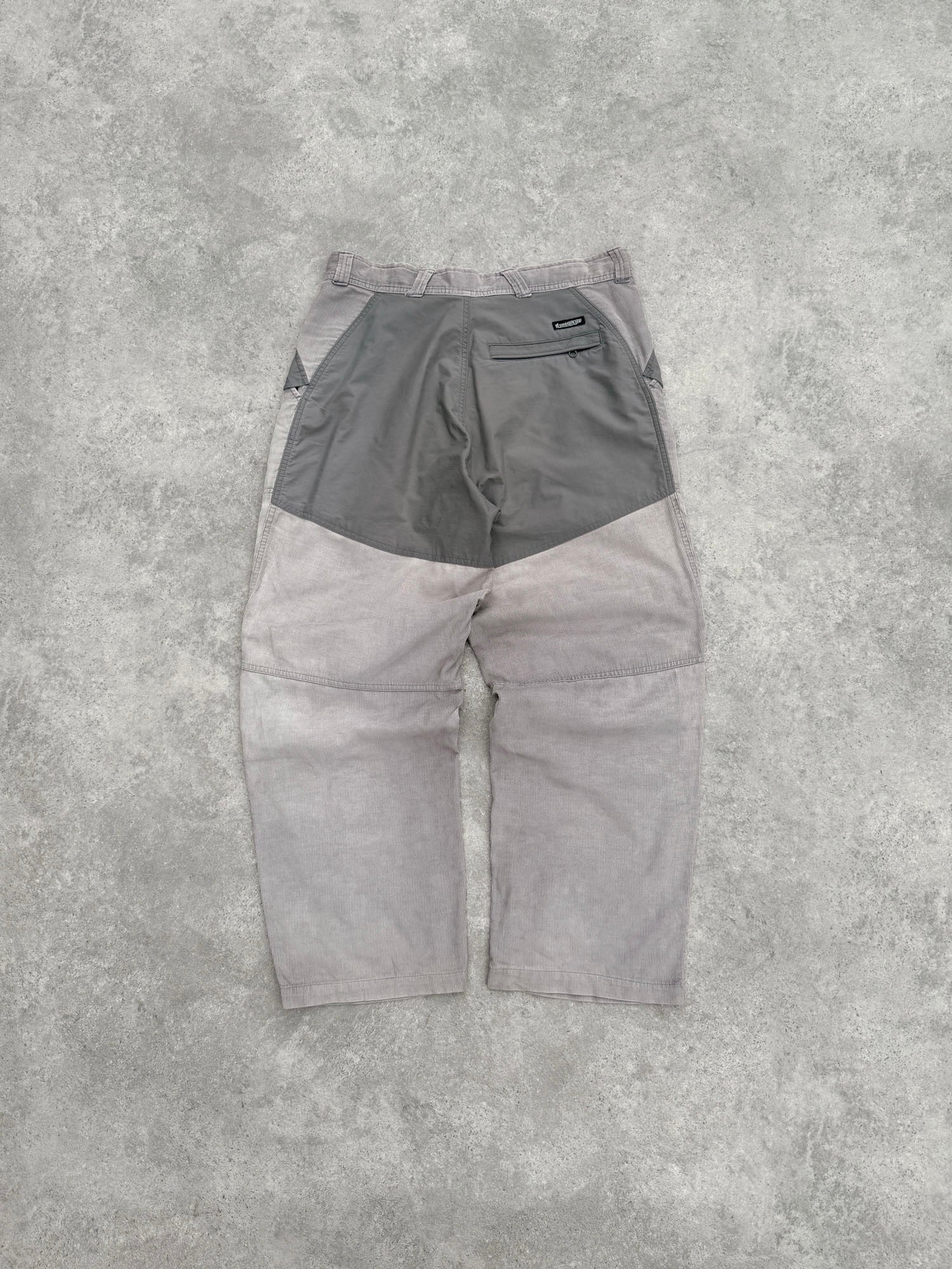 nike acg 2000s technical corduroy cargo trousers, knee panel detail