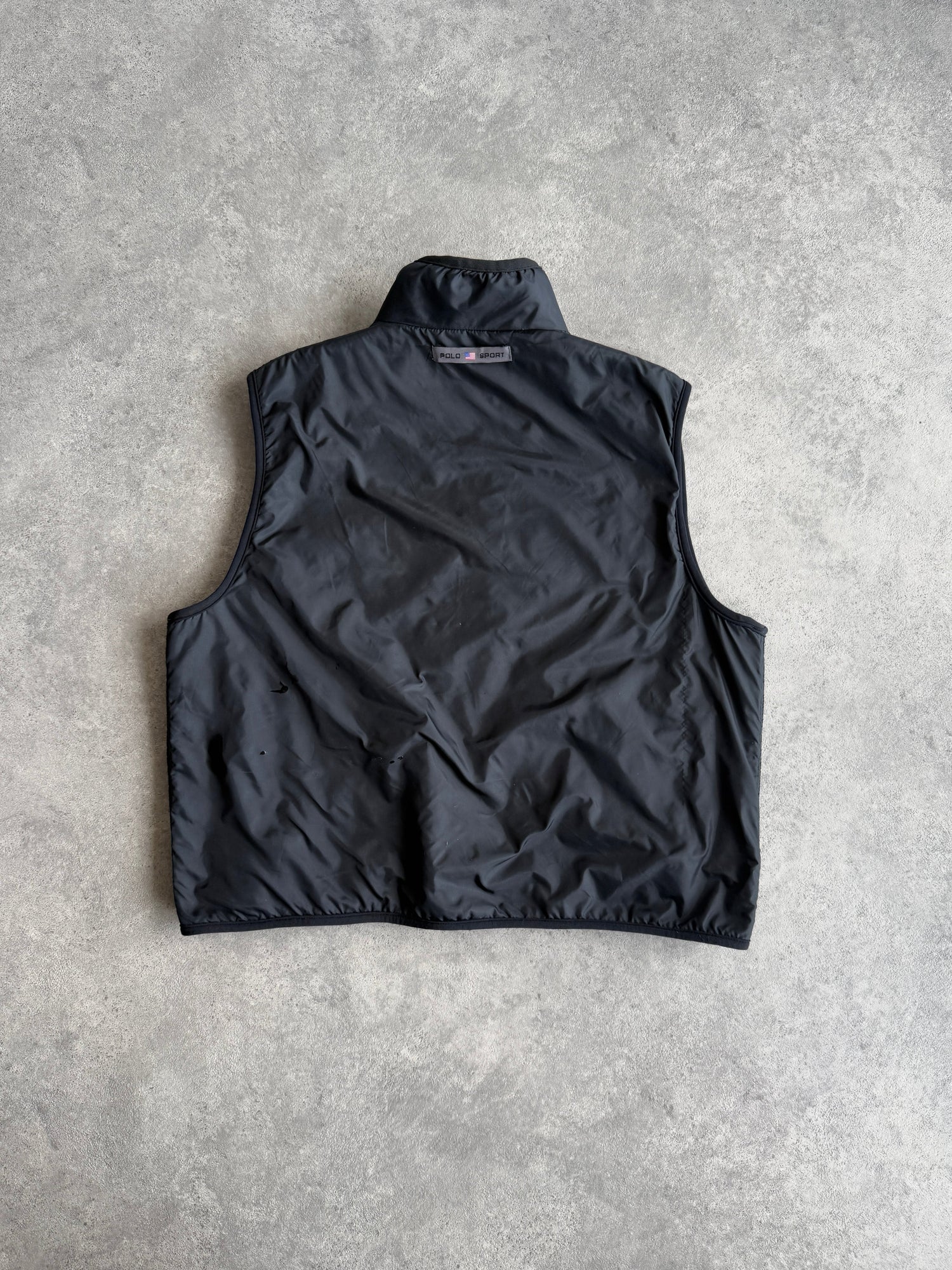 polo sport ralph lauren 1990s reversible technical fleece, collar and zip detail