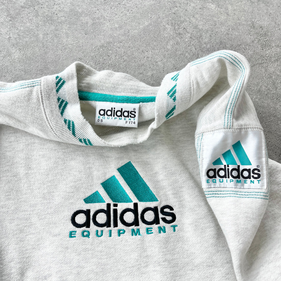 Adidas Equipment 1990s heavyweight embroidered sweatshirt (M)