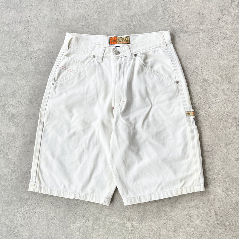 Stussy Outdoor 1990s script spellout jorts (30”)