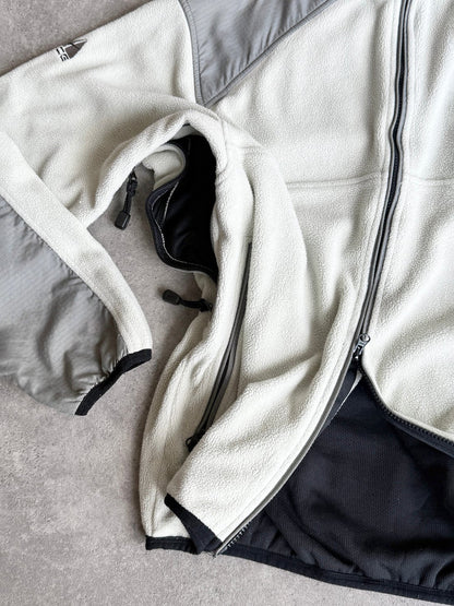 nike acg 1990s technical dual zip polartec fleece, orange neck loop detail